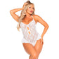 LEG AVENUE - BODY WITH BOW & RUFFLES WHITE ONE SIZE