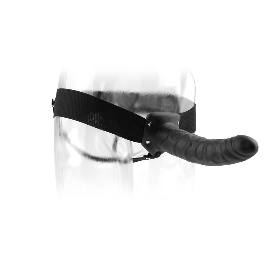 FETISH FANTASY SERIES - 19 CM HOLLOW STRAP-ON BLACK - Kink&Play