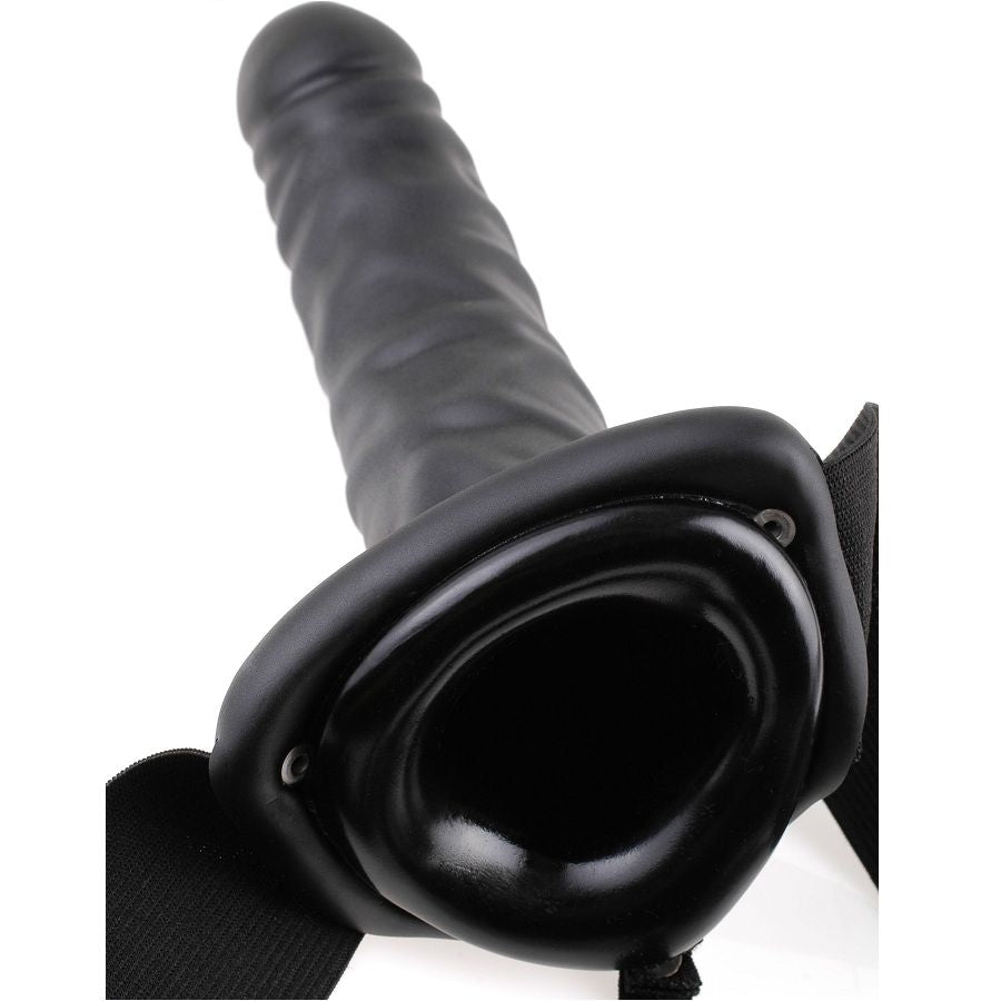 FETISH FANTASY SERIES - 19 CM HOLLOW STRAP-ON BLACK - Kink&Play