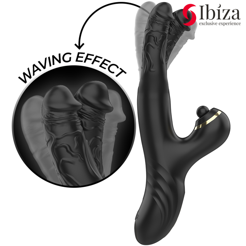 IBIZA - TWO DRAGONS DUBBELVIBRATOR SVART