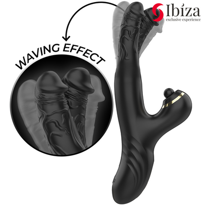 IBIZA - TWO DRAGONS DUBBELVIBRATOR SVART