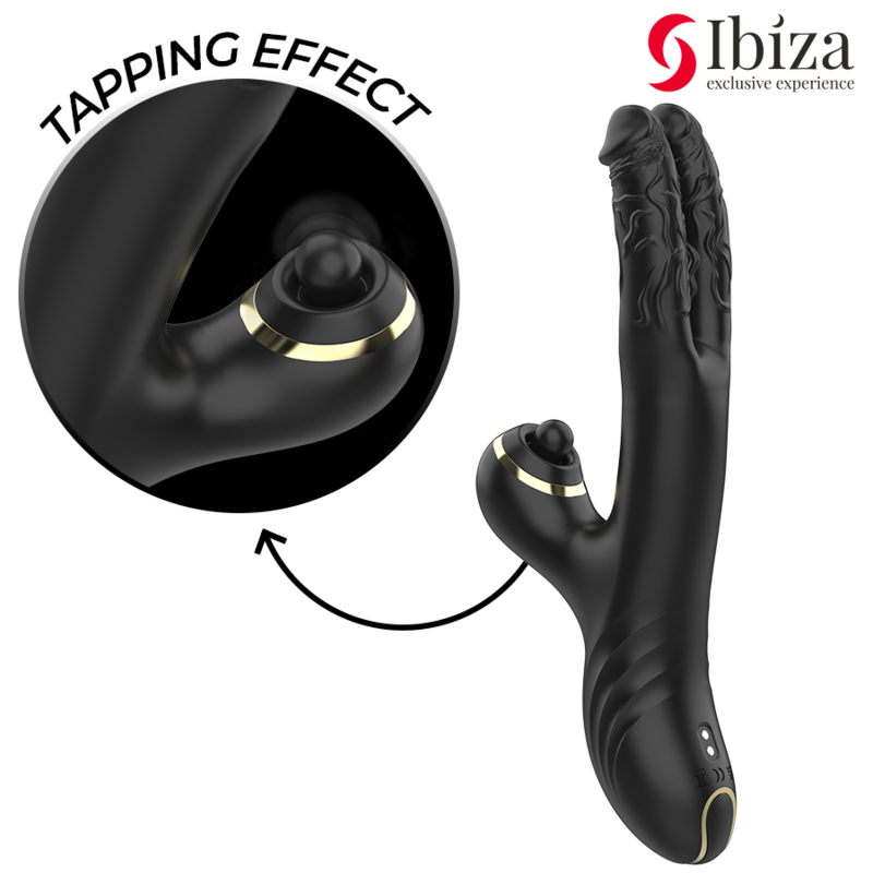 IBIZA - TWO DRAGONS DUBBELVIBRATOR SVART