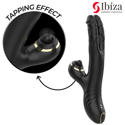 IBIZA - TWO DRAGONS DUBBELVIBRATOR SVART