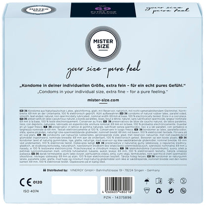 MISTER SIZE - KONDOM STORLEK XXXL 69 MM (36 ENHETER)
