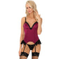 LIVCO CORSETTI FASHION - AGRAFENA CF 90436 KORSETT + TROMS BURGUNDY L/XL