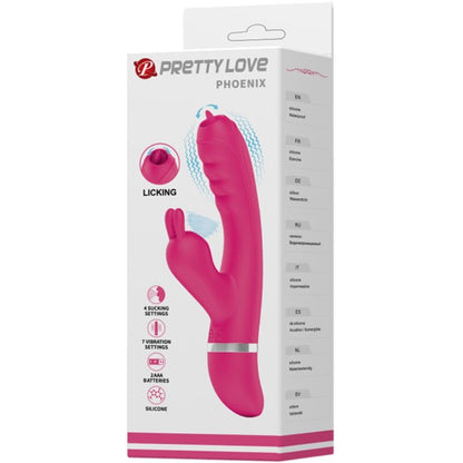 PRETTY LOVE - PHOENIX MULTIFUNCTIONELL KANINVIBRATOR ROSA