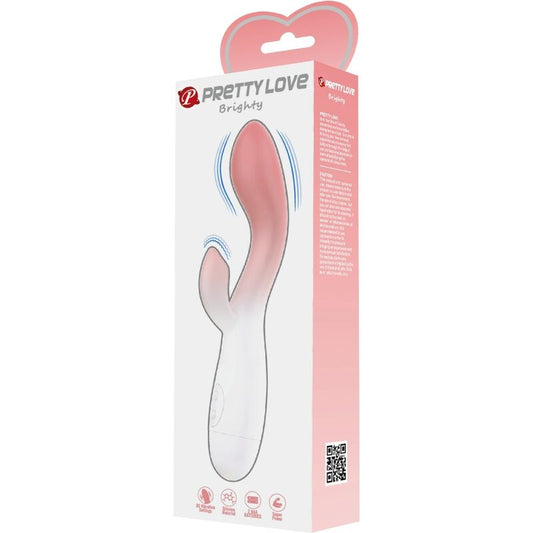 PRETTY LOVE - BRIGHTY G-SPOT VIBRATOR + CLITORIS STIMULATOR 30 VIBRATIONS PINK
