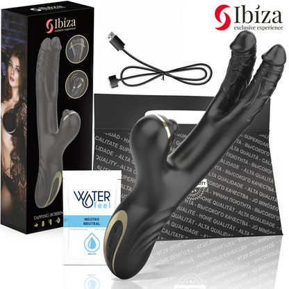 IBIZA - TWO DRAGONS DUBBELVIBRATOR SVART