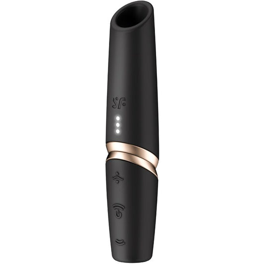 SATISFYER - PERFEKT KYSSVÅGKLITORISSTIMULATOR SVART / GULD