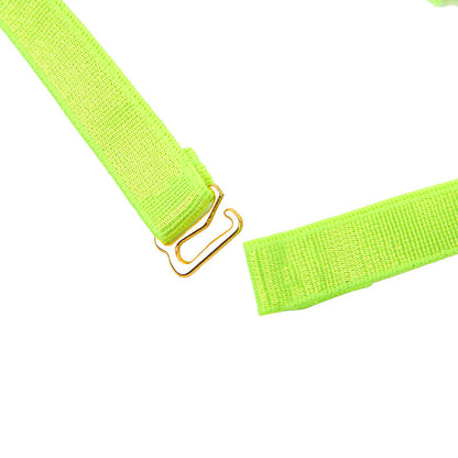 SUBBLIME - 955274 BH-SET MED HALSBAND OCH BENDETALJER FLUORESCEANDE GRÖN S/M