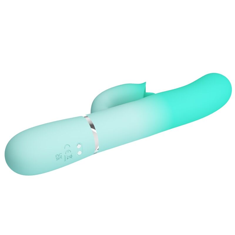 PRETTY LOVE - GIGI MULTIFUNKTIONSVIBRATOR MED RABBIT, GRÖN