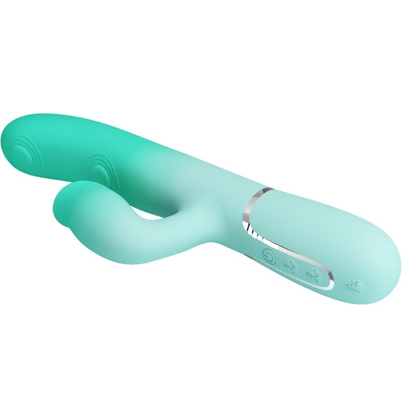 PRETTY LOVE - GIGI MULTIFUNKTIONSVIBRATOR MED RABBIT, GRÖN