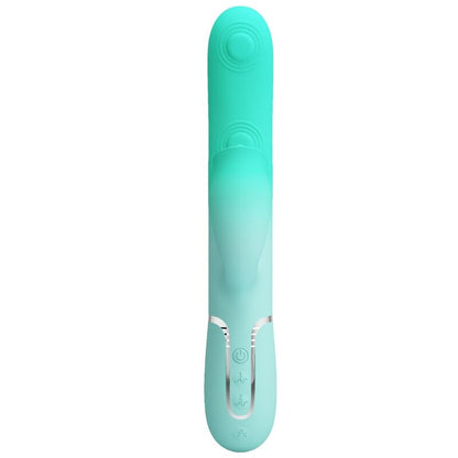 PRETTY LOVE - GIGI MULTIFUNKTIONSVIBRATOR MED RABBIT, GRÖN