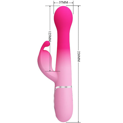 PRETTY LOVE - DEJON 3 I 1 MULTIFUNKTIONELL KANINVIBRATOR ROSA