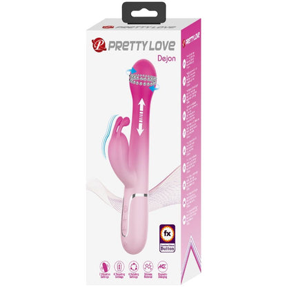 PRETTY LOVE - DEJON 3 I 1 MULTIFUNKTIONELL KANINVIBRATOR ROSA