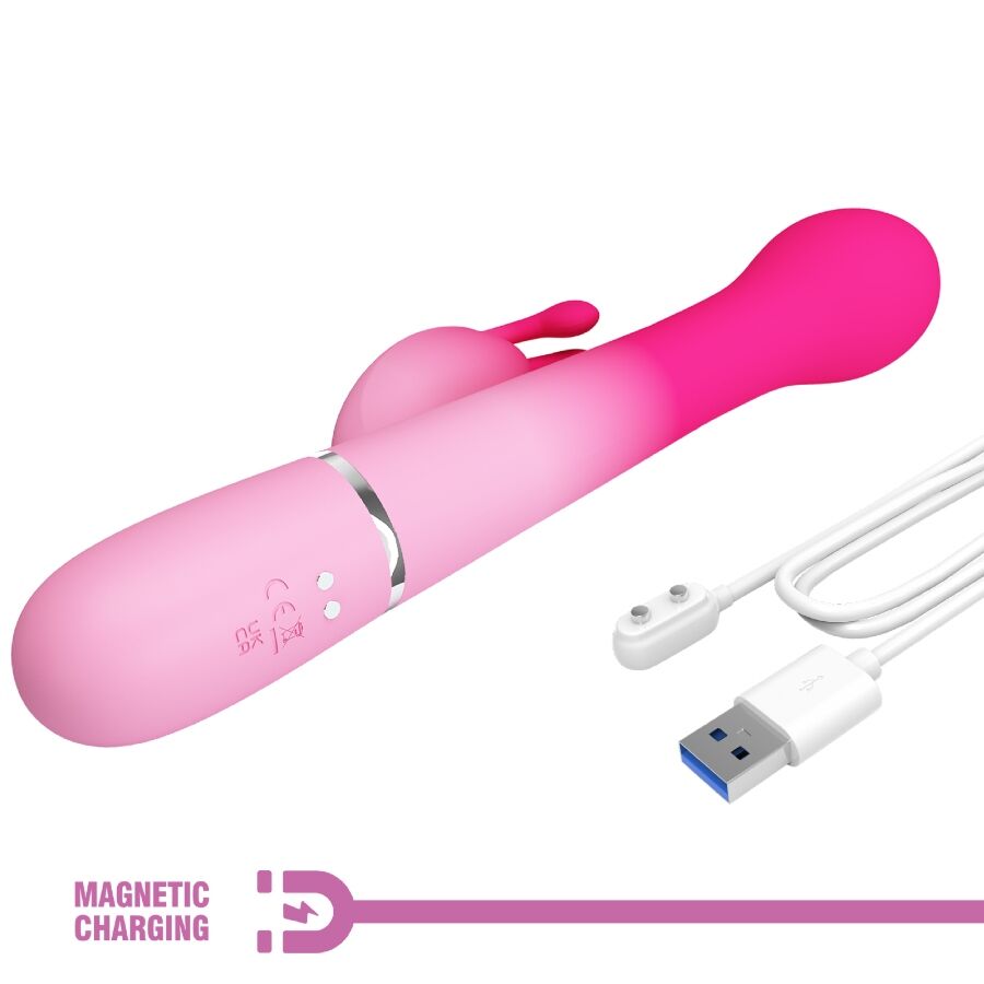 PRETTY LOVE - DEJON 3 I 1 MULTIFUNKTIONELL KANINVIBRATOR ROSA