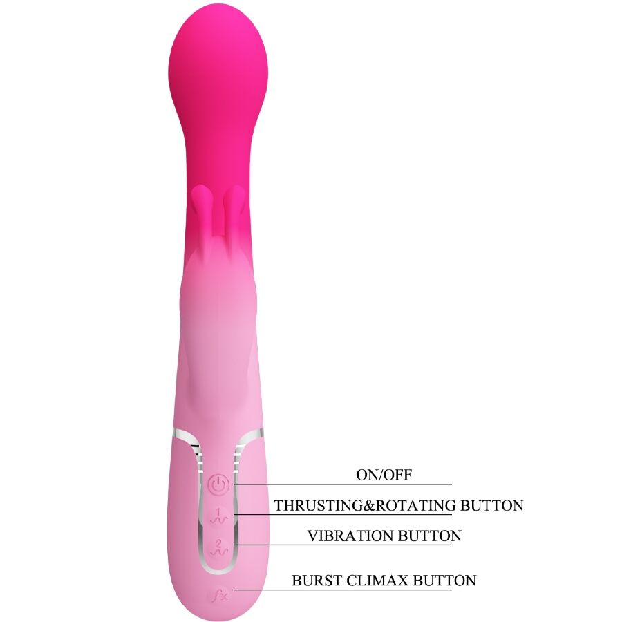 PRETTY LOVE - DEJON 3 I 1 MULTIFUNKTIONELL KANINVIBRATOR ROSA