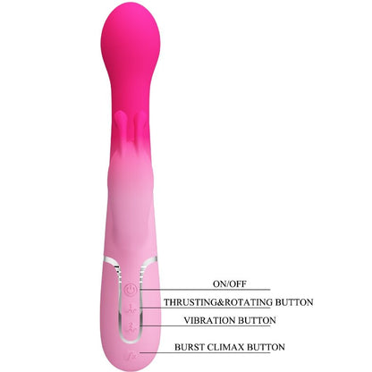 PRETTY LOVE - DEJON 3 I 1 MULTIFUNKTIONELL KANINVIBRATOR ROSA