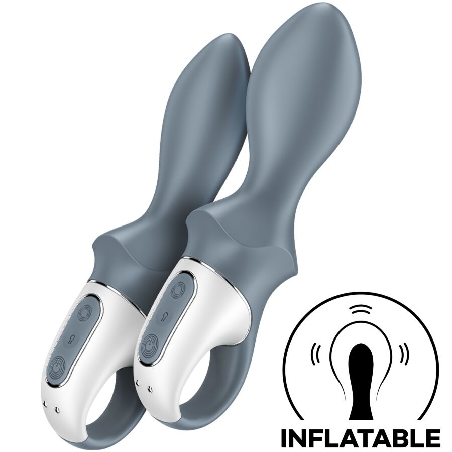 SATISFYER - LUFT PUMP RUMPVIBRATOR 1 ANAL UPPBLÅSBAR VIBRATOR GRÅ