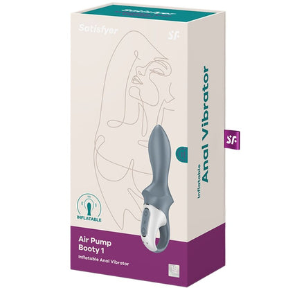 SATISFYER - LUFT PUMP RUMPVIBRATOR 1 ANAL UPPBLÅSBAR VIBRATOR GRÅ