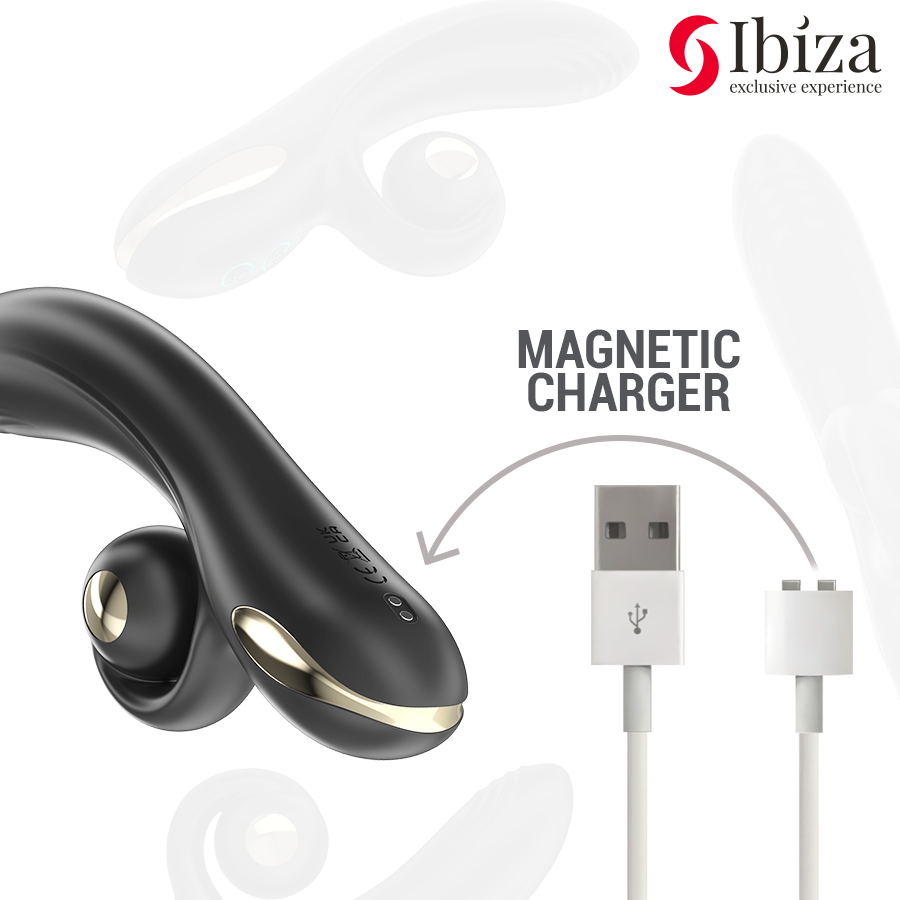 IBIZA - TWISTER-VIBRATOR MED KURV-STIMULATOR OCH VIBRO-ROTATION
