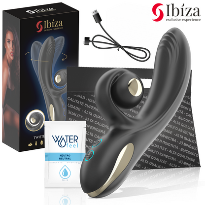 IBIZA - TWISTER-VIBRATOR MED KURV-STIMULATOR OCH VIBRO-ROTATION