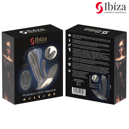 IBIZA - BÄRBAR VIBRATOR MED G-PUNKTS- OCH KLITORISSTIMULERING OCH FJÄRRKONTROLL