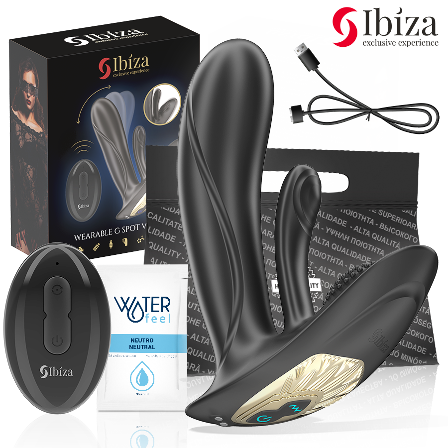 IBIZA - BÄRBAR VIBRATOR MED G-PUNKTS- OCH KLITORISSTIMULERING OCH FJÄRRKONTROLL
