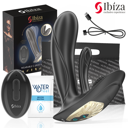 IBIZA - BÄRBAR VIBRATOR MED G-PUNKTS- OCH KLITORISSTIMULERING OCH FJÄRRKONTROLL