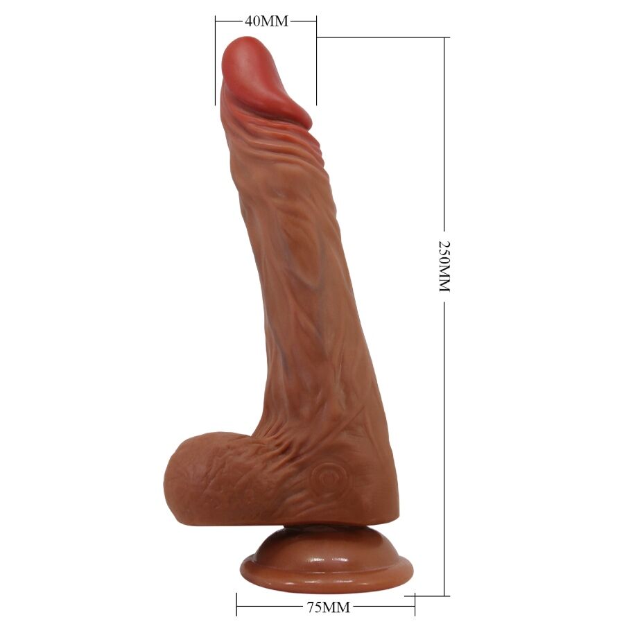 BAILE - CALISTO REALISTISK DILDO 24 CM HUD FÄRG