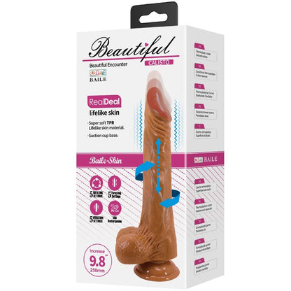 BAILE - CALISTO REALISTISK DILDO 24 CM HUD FÄRG