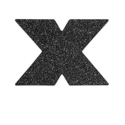 BIJOUX - INDISCRETS FLASH CROSS BLACK NIPPLE CAPS - Kink&Play