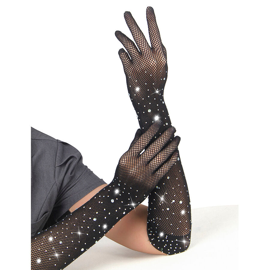 SUBBLIME - 957469SHINE TRANSPARENTA HANDSKAR SVARTA S/M