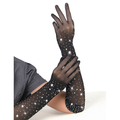 SUBBLIME - 957469SHINE TRANSPARENTA HANDSKAR SVARTA S/M