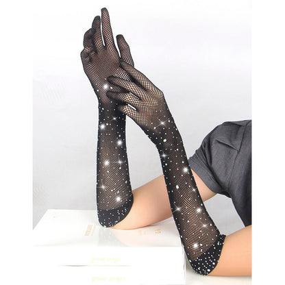 SUBBLIME - 957469SHINE TRANSPARENTA HANDSKAR SVARTA S/M