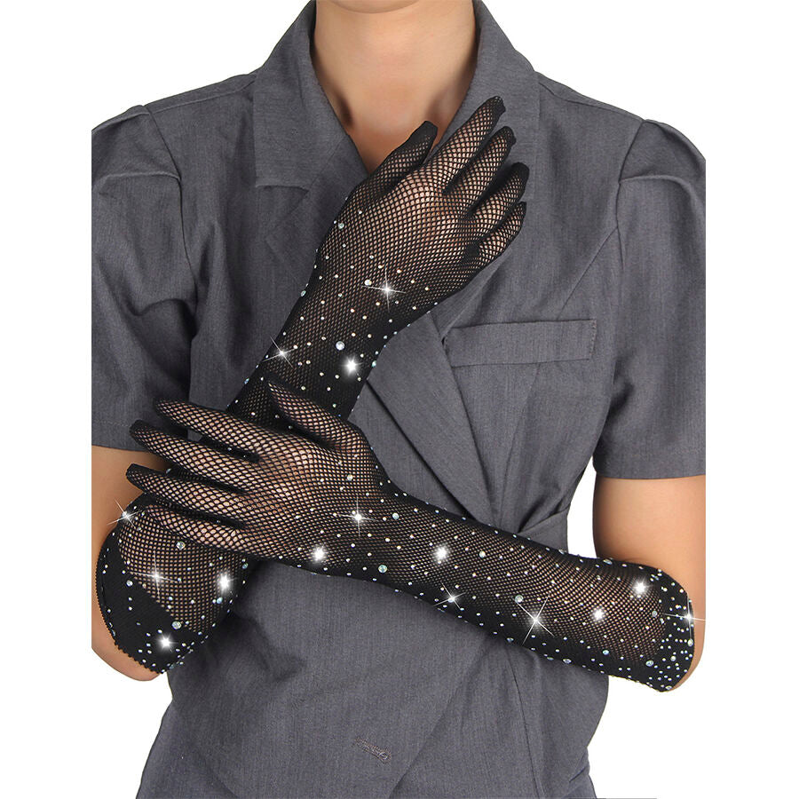 SUBBLIME - 957469SHINE TRANSPARENTA HANDSKAR SVARTA S/M