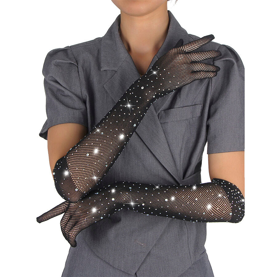 SUBBLIME - 957469SHINE TRANSPARENTA HANDSKAR SVARTA S/M