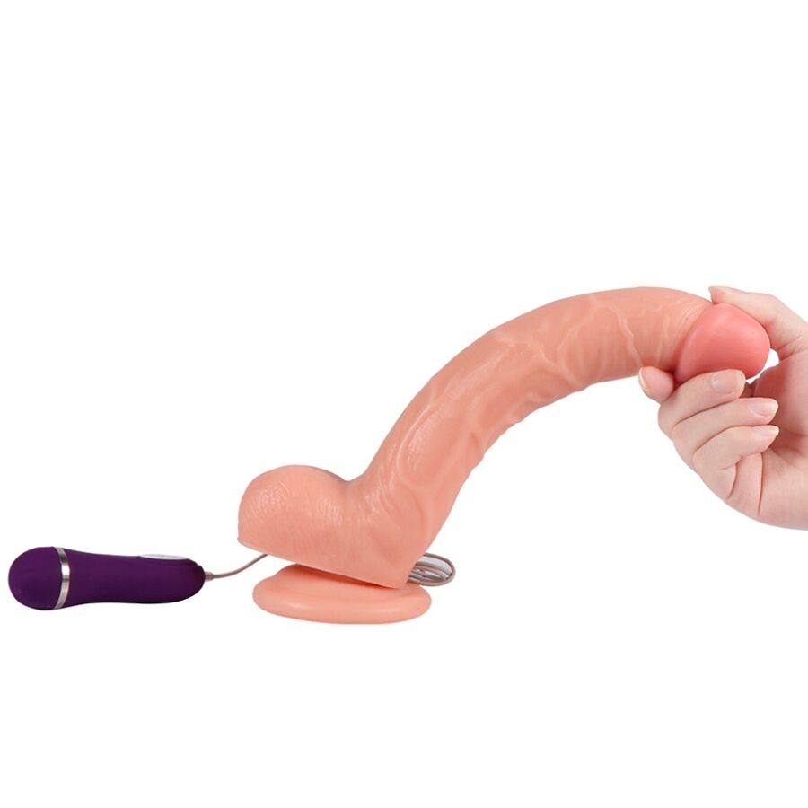 SHEQU - OPTIMUS VIBRERANDE DILDO MED FJÄRRKONTROLL 28 CM