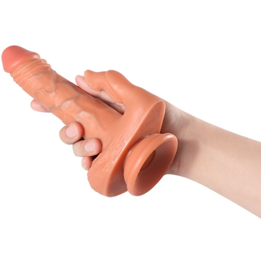 SHEQU - JULIAN DILDO- OCH KLITORISSTIMULATOR MED VIBRATION OCH FJÄRRKONTROLL 16 CM