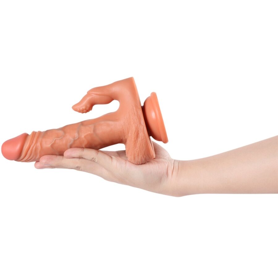 SHEQU - JULIAN DILDO- OCH KLITORISSTIMULATOR MED VIBRATION OCH FJÄRRKONTROLL 16 CM