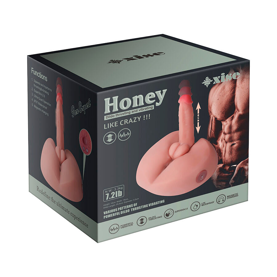 XISE - HONEY REALISTISK DILDO-MASTURBATOR MED VIBRATION 25 CM
