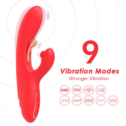ARMONY - G-PUNKT OCH KLITORISSTIMULERANDE VIBRATOR MED OSCILLERANDE TUNGA RÖD
