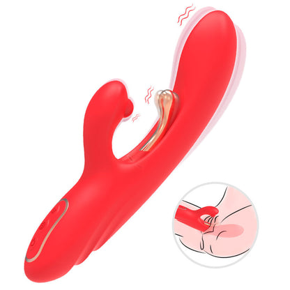 ARMONY - G-PUNKT OCH KLITORISSTIMULERANDE VIBRATOR MED OSCILLERANDE TUNGA RÖD