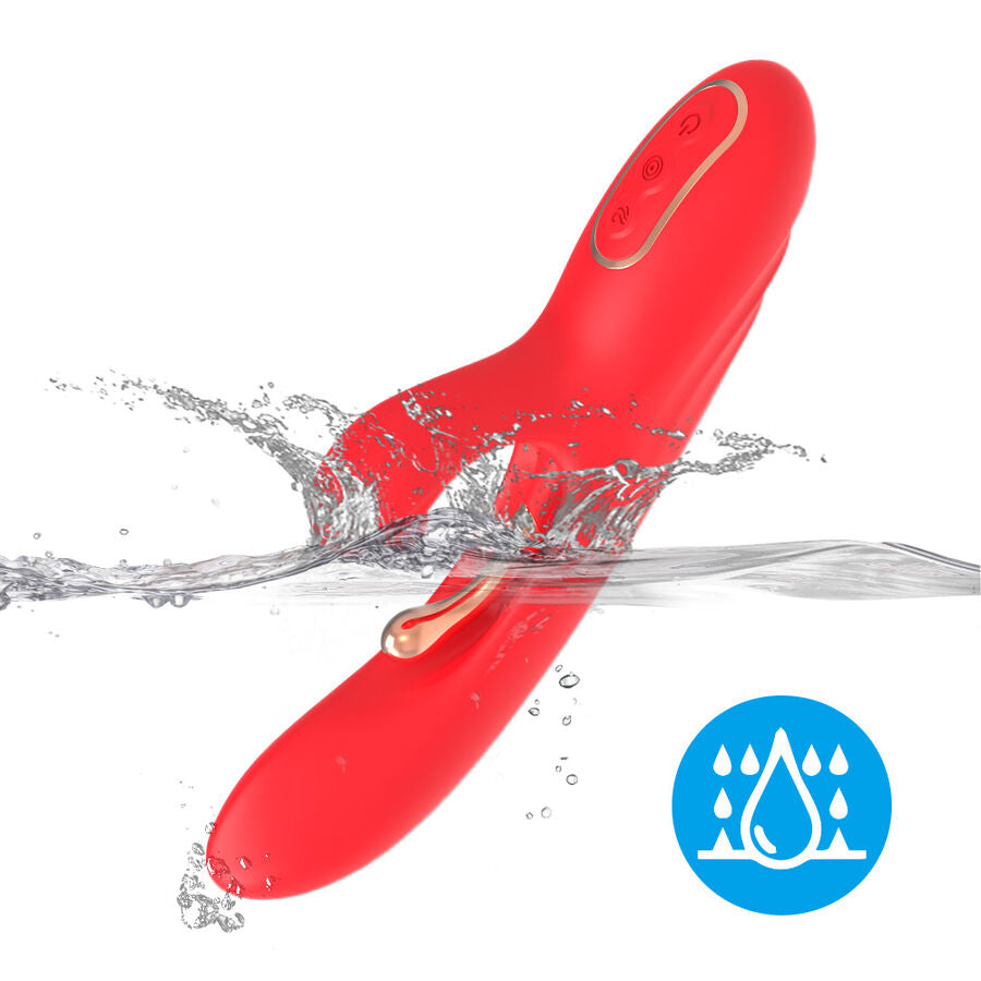 ARMONY - G-PUNKT OCH KLITORISSTIMULERANDE VIBRATOR MED OSCILLERANDE TUNGA RÖD