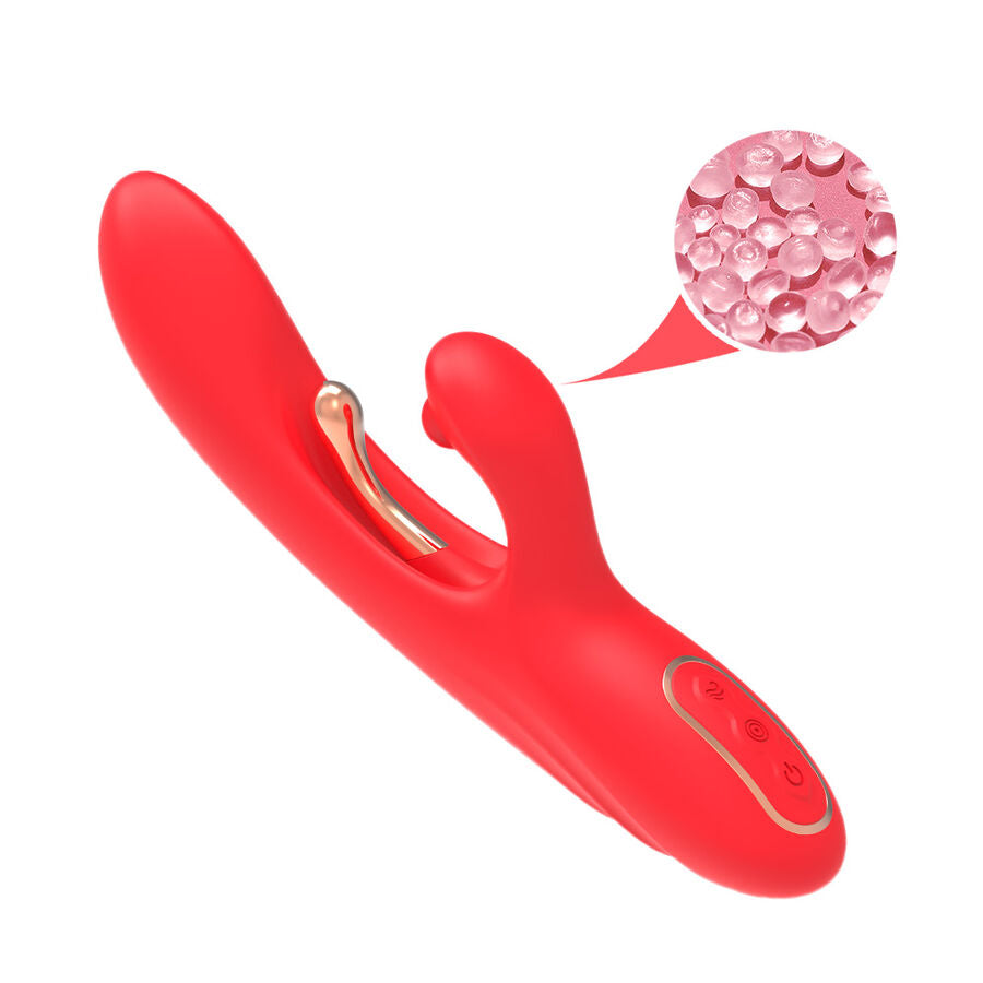 ARMONY - G-PUNKT OCH KLITORISSTIMULERANDE VIBRATOR MED OSCILLERANDE TUNGA RÖD