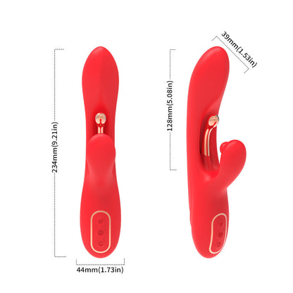 ARMONY - G-PUNKT OCH KLITORISSTIMULERANDE VIBRATOR MED OSCILLERANDE TUNGA RÖD