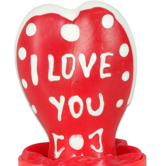 CONDOMERIE - HANDMÅLADE NYHETSKONDOMER HJÄRTA - I LOVE YOU MODELL 1