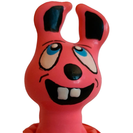 CONDOMERIE - HANDMÅLADE NYHETSKONDOMER SKRATTANDE ROSA HARE