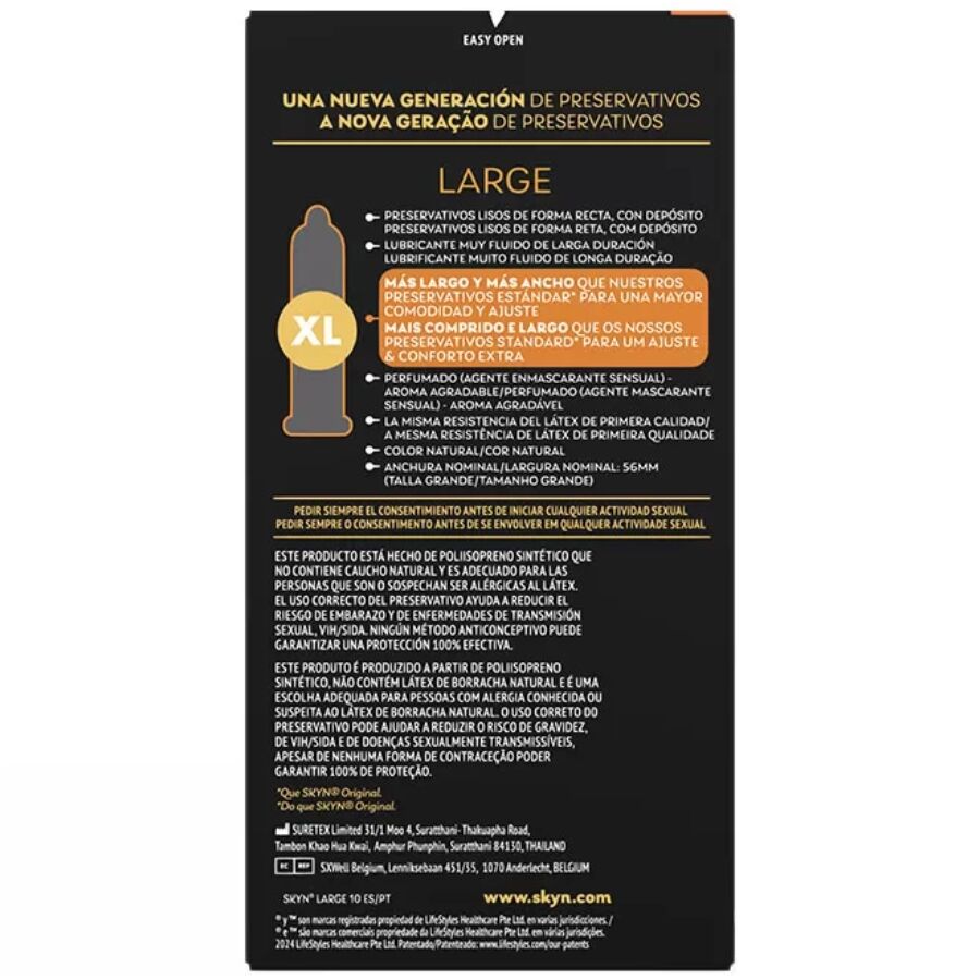 SKYN - KONDOMER STORLEK LARGE EXTRA 10-PACK