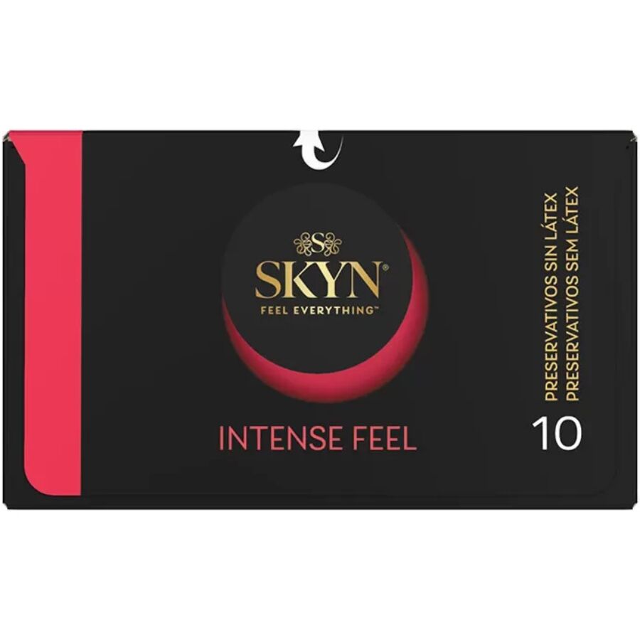 SKYN - INTENSE FEEL TEXTURERAD KONDOM MED VÅGIG DESIGN 10-PACK